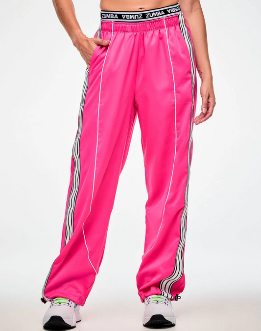 Electric Feel Double Waisted Slouch Pants - Pink