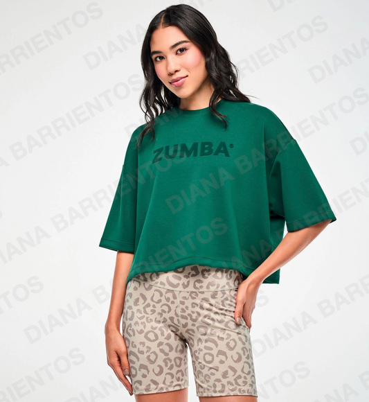 Zumba Modal Drop Shoulder Top - Green