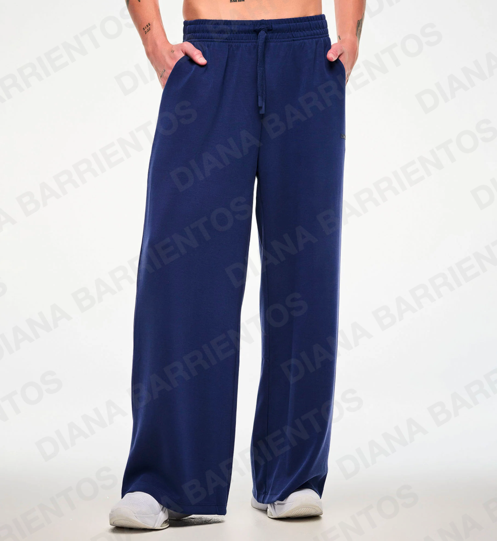 Zumba Modal High Waisted Pants - Blue