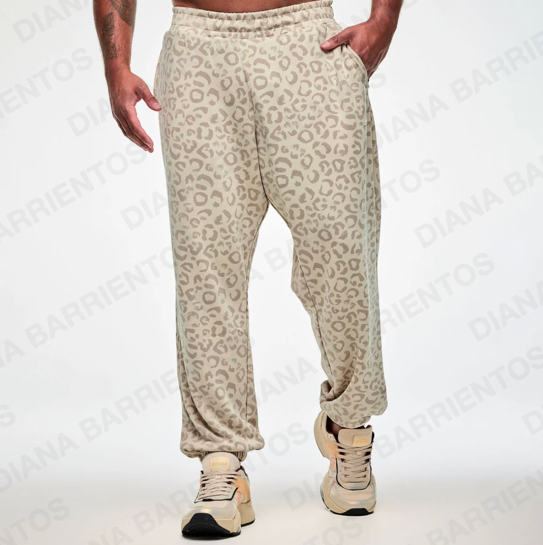 Zumba Modal Knit Slouch Cargo Pants - Beige