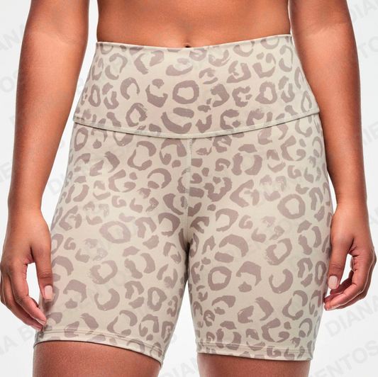 Zumba Modal Z-Lift High Waisted Biker Shorts - Beige