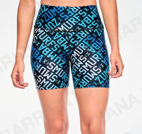 Zumba X The Smurfs High Waisted Biker Shorts