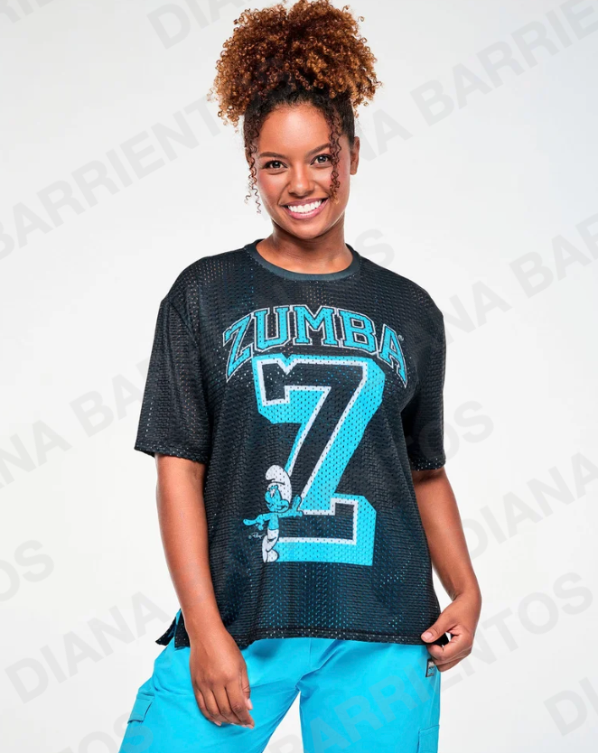 Zumba X The Smurfs Mesh Boxy Top