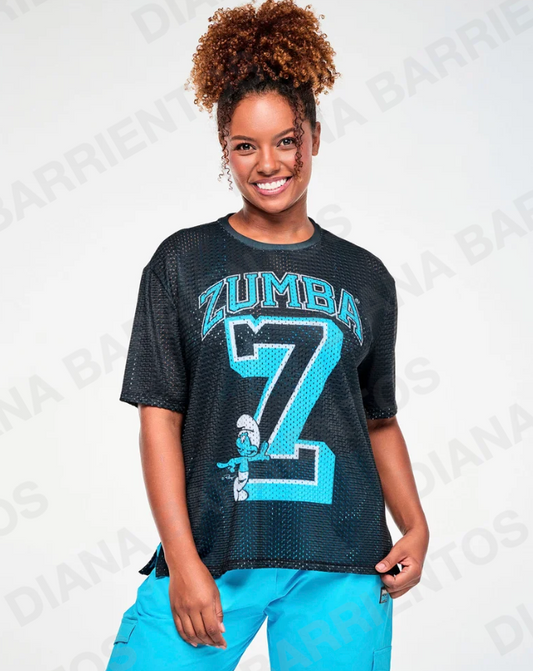 Zumba X The Smurfs Mesh Boxy Top