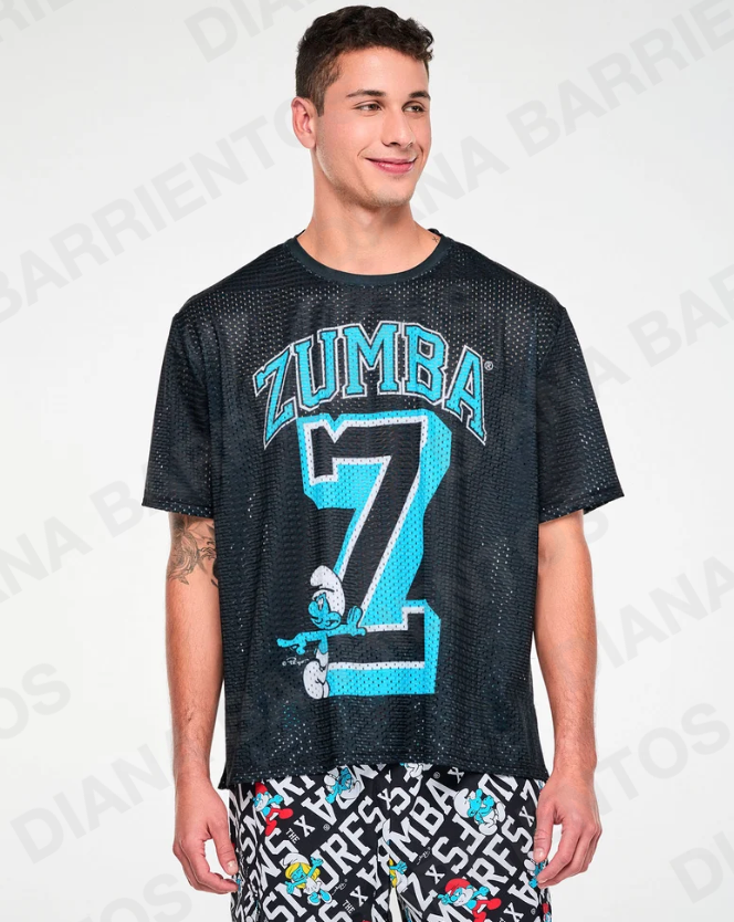 Zumba X The Smurfs Mesh Boxy Top