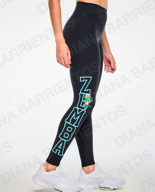 Zumba X The Smurfs High Waisted Ankle Leggings