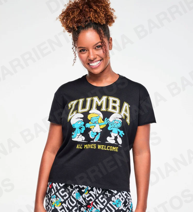 Zumba X The Smurfs Top With Round Hem