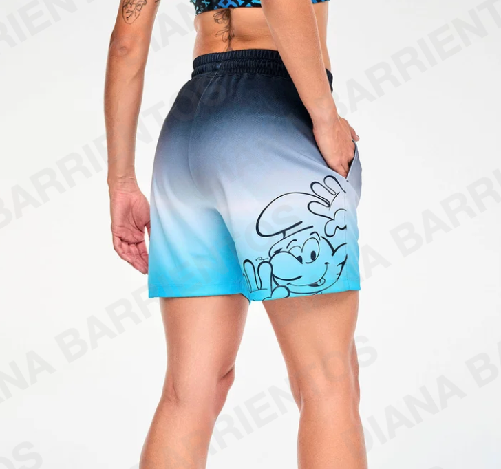 Zumba X The Smurfs Mesh Shorts Black/Blue