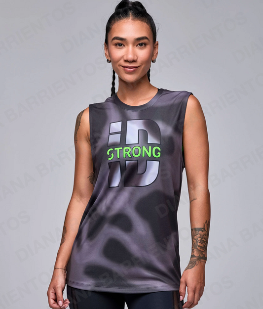 STRONG iD Men's Wide Shoulder Tank - Black/Gray