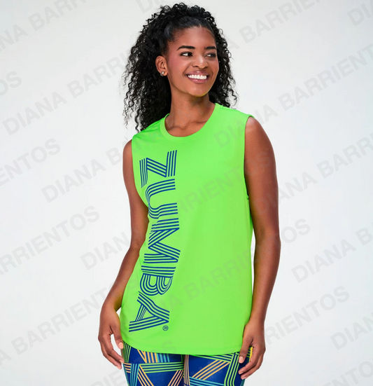 Disco Soul Men's Wide Shoulder Tank - Lime