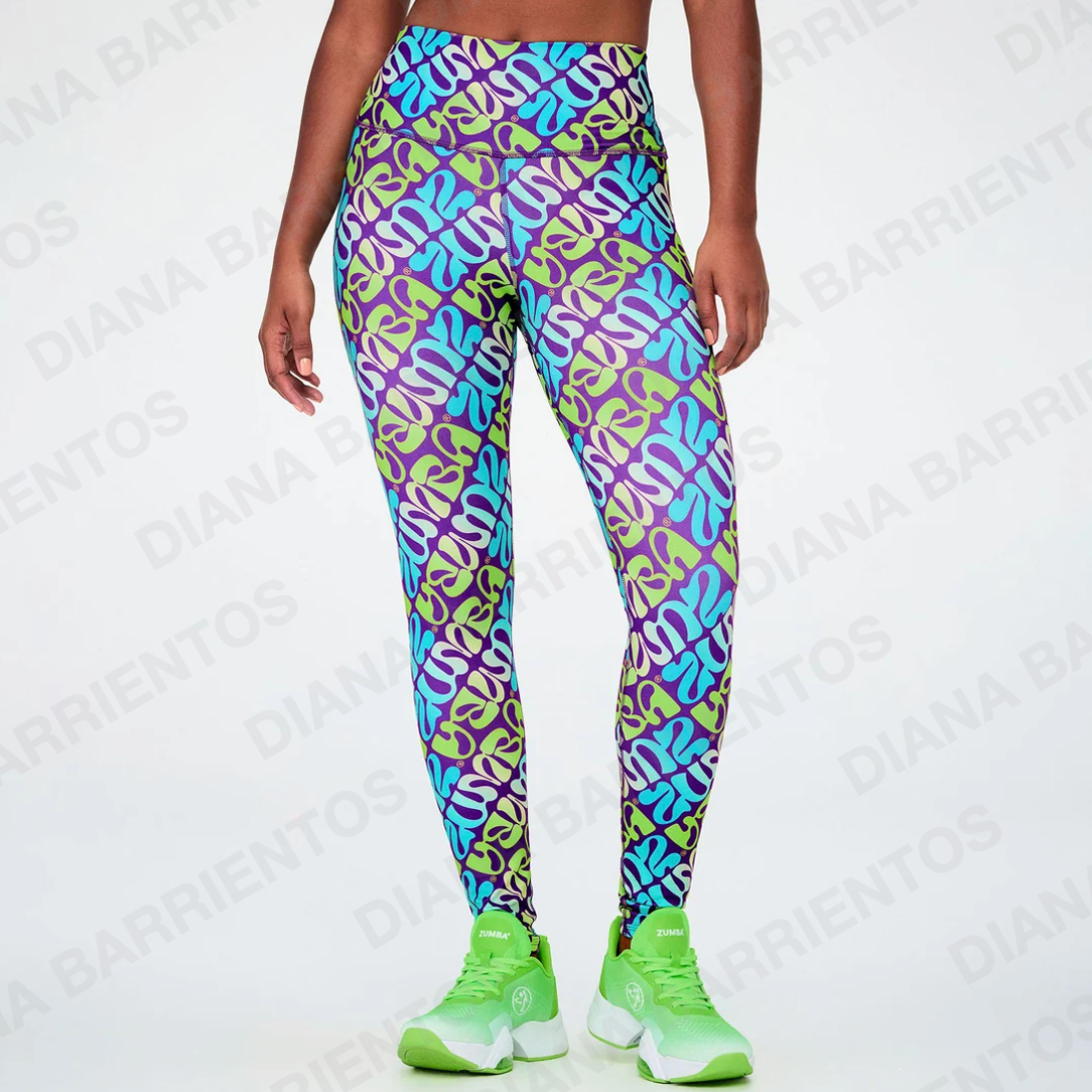 Disco Soul Z-Lift High Waisted Ankle Leggings - Purple/Blue