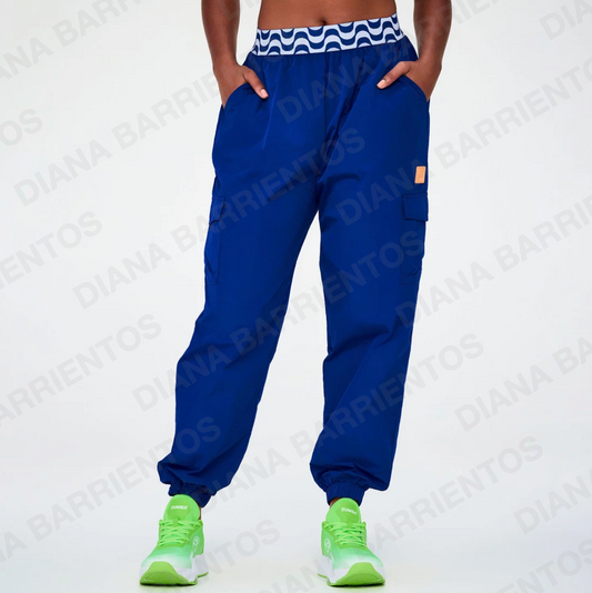 Disco Soul Parachute Cargo Pants - Blue