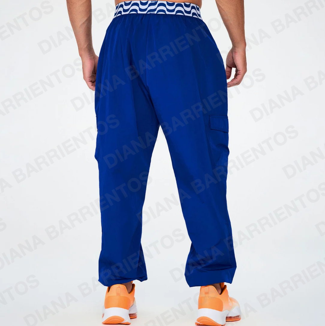 Disco Soul Parachute Cargo Pants - Blue