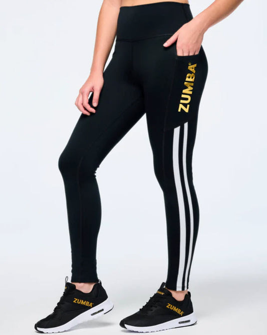 Victory Ankle Leggings with Pockets - Black
