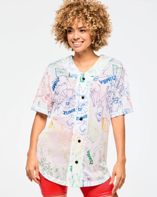 Zumba Baseball Button Up Jersey