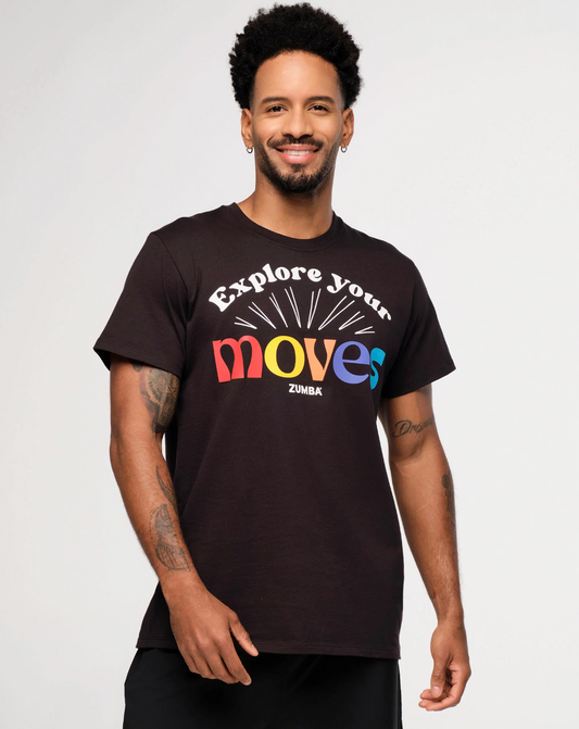 Zumba Explore Crew Neck Instructor Tee - Bold Black