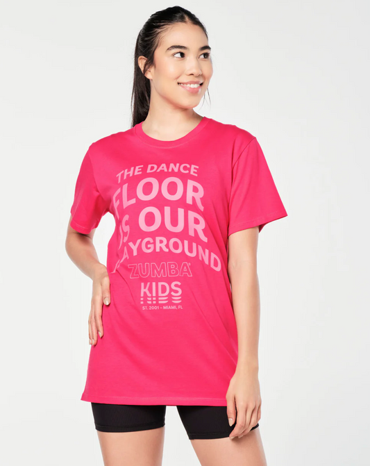 Zumba Kids Crew Neck Tee - Deep Pink